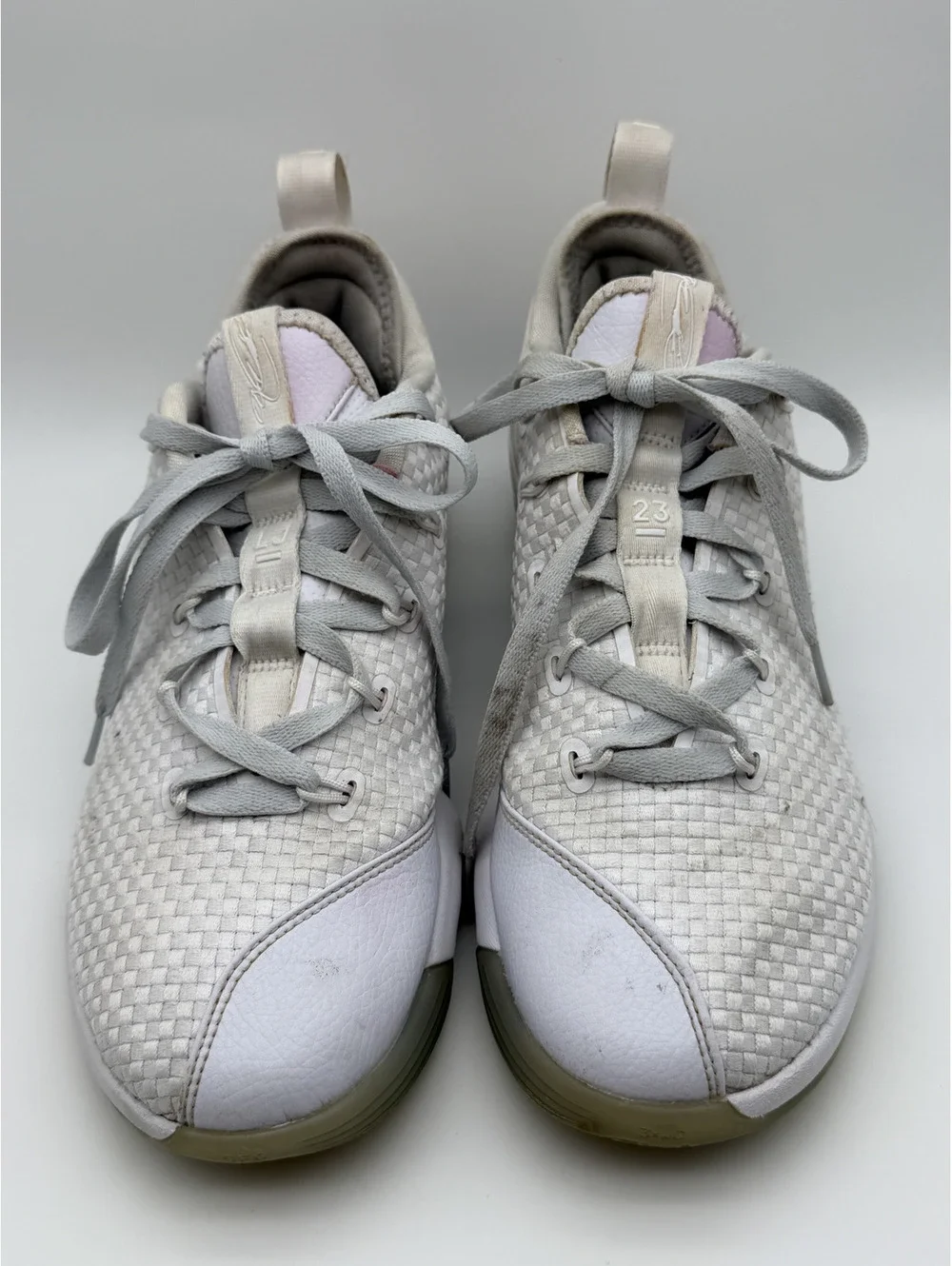 Nike LeBron 14 Low Light Bone Basketball Sneakers, Shoes Size 10